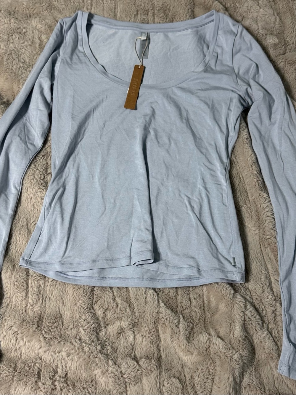 SKIMS Scoop Neck Sleep Top only| Zen Blue | Size S - Picture 6 of 11